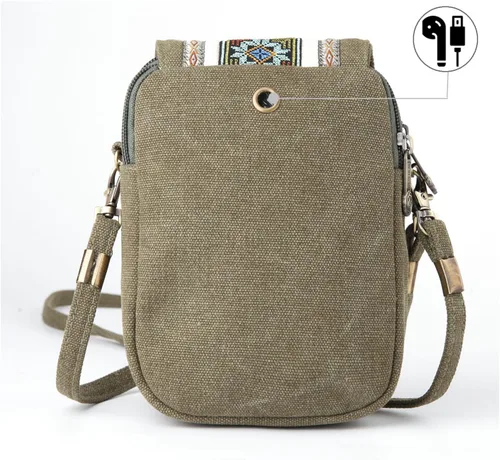 Vista 7 de Goodhan Mochila de lona vintage y bolso cruzado, juego de uso diario, Marrón, Goodhan Mochila y bolso cruzado de lona vintage