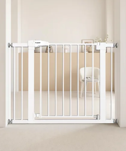 Vista 15 de Puerta de bebé de 29.5-40.5 pulgadas para escaleras, puerta para perros para puertas, puerta de seguridad de metal para bebés con cierre automático