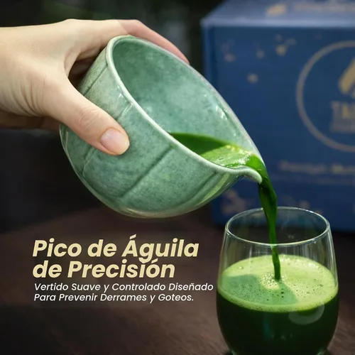 Vista 2 de Juego de batidor de matcha de 12 piezas, kit completo de matcha que incluye cuenco de matcha con boquilla, batidor de bambú, pajitas de bambú