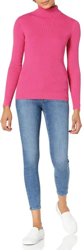 Vista 4 de Tienda Essentials Suéter ligero de manga larga y cuello alto para mujer