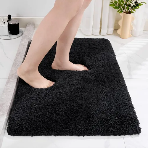 Vista 48 de Disolla - Alfombra antideslizante pequeña y esponjosa para el suelo del baño, lavable, afelpada, para ducha, absorbente, color beige, 17 x 24