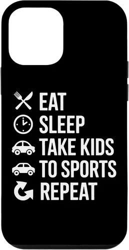 Vista 16 de Eat Sleep Take Kids to Sports Repeat Sports Parent Life Case for iPhone 17