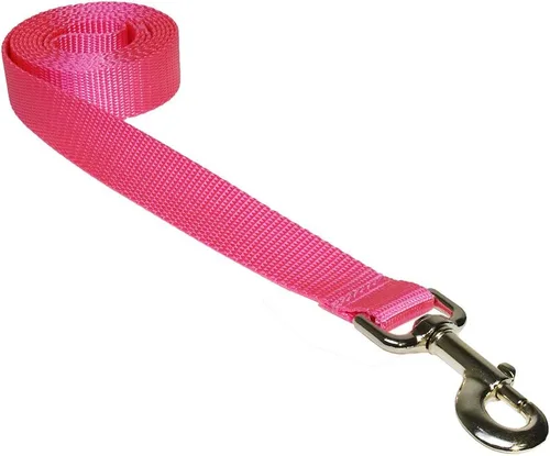 Vista 13 de Correa de nailon rojo mediano para perro: 3/4" de ancho, 6 pies de longitud - fabricada en Estados Unidos.