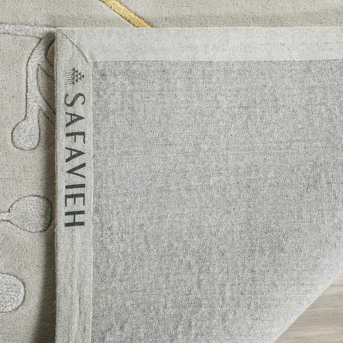 Vista 3 de SAFAVIEH Soho Collection - Alfombra redonda de 6 pies, color gris, lana hecha a mano, ideal para zonas de alto tráfico en sala de estar, dormitorio