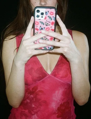 Vista 8 de Wildflower Fundas - Realización Par x Devon Lee Carlson, Compatible con Apple iPhone 13 Pro Max Rojo, Ranas, Colaboración - Protector de Par