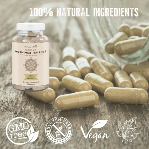 Vista 5 de Equilibrio hormonal para mujeres, píldoras naturales de energía femenina y estado de ánimo, suplemento para aliviar la menopausia para sofocos