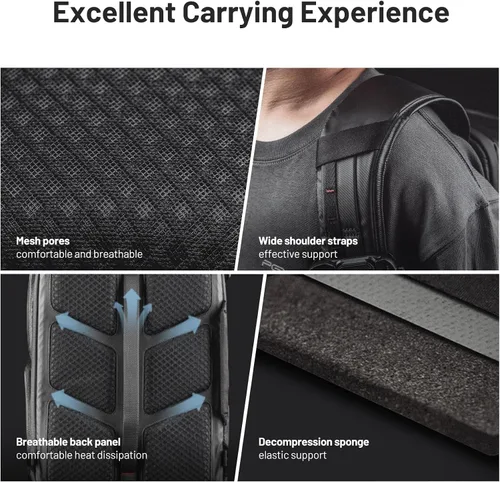 Vista 6 de PGYTECH OneMo Lite Mochila para Cámara 22L para DJI, Sony, Canon, Nikon, OSMO Action/Pocket, DSLR/SLR Sin Espejo, Trípode de Cámara Bolsa