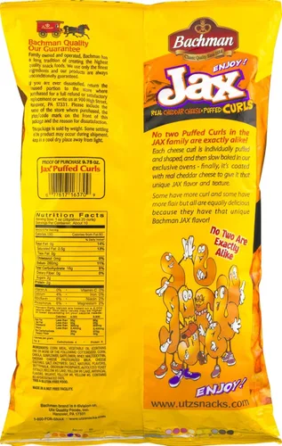 Vista 2 de Bachman Jax Cheddar Cheese Rizos inflados 9.75 oz (2 bolsas)