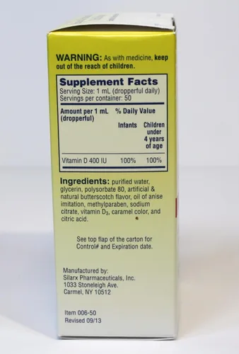Vista 3 de Gotas acuosas de vitamina D para bebés 400UI/ml 2-Pak (2 x 1.7 fl oz)