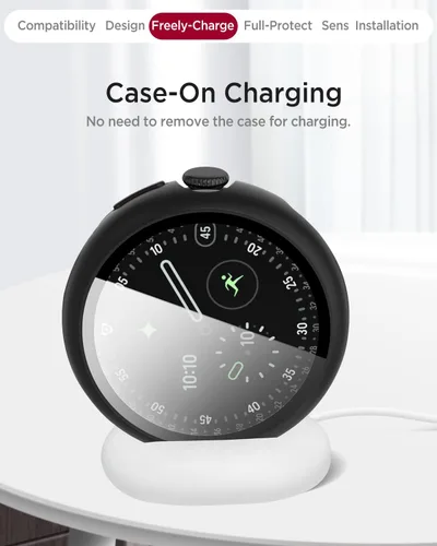 Vista 4 de Miimall - Juego de 2 fundas con protector de pantalla para Google Pixel Watch 4 de 1.772 pulgadas, antiarañazos, sensible de alta definición