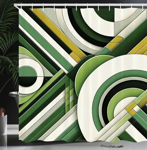 Vista 13 de Cortina de poliéster para regadera Ambesonne Decor Collection Verde azulado