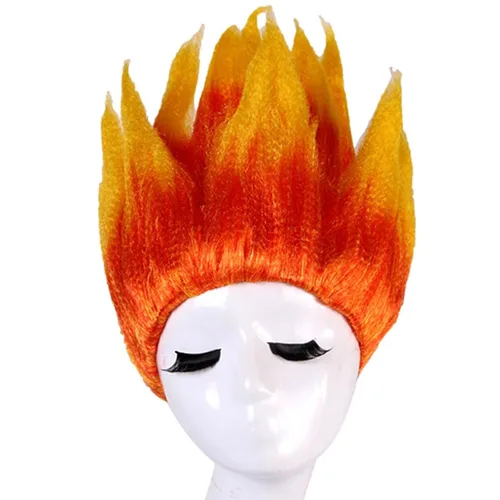 Vista 7 de Peluca de Gokus para niños, con diseño de dragones y bolas Z, peluca de cosplay Super Saiyans Gokus, peluca para fiesta de Halloween, peluca