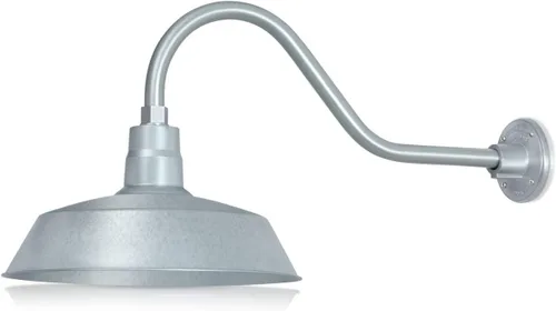 Vista 28 de 14 pulgadas. RLM Warehouse - Pantalla con brazo de cuello de cisne y bombilla Led A19 5000K de 9W