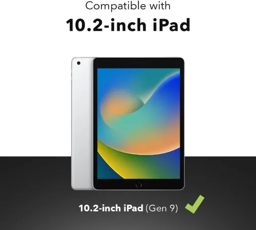 Vista 2 de ZAGG Pro Keys - Funda desmontable y teclado inalámbrico para Apple iPad de 10.2 pulgadas (Gen 9, 8, 7) - Emparejamiento Bluetooth, teclas