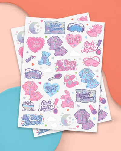 Vista 2 de xo, Fetti Tatuajes temporales de fiesta rosa para niñas – 52 estilos Suministros de fiesta de cumpleaños rosa, recuerdos de bolsa de regalos