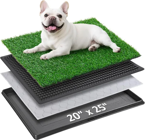 Vista 10 de Alfombrilla de césped artificial para mascotas PICK FOR LIFE para interiores y exteriores, bandeja de arena para perros, tapete de césped artificial