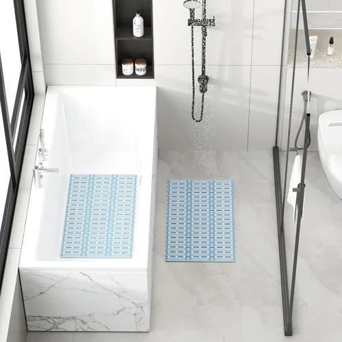 Vista 9 de XIYUNTE Tapete de Ducha Antideslizante para Bañera - 27 X 16 Pulgadas Tapete de Bañera TPE Tapetes de Ducha Antideslizantes para Interior de Ducha
