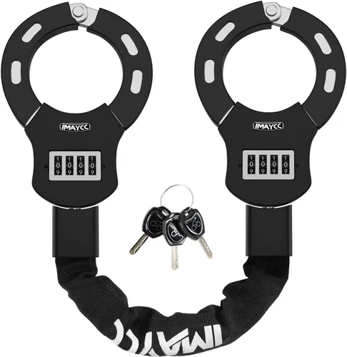 Vista 9 de IMAYCC Cerradura de la vespa, cerradura de cadena resistente de la bici Negro