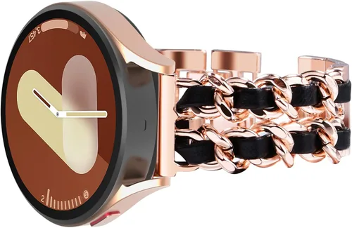 Vista 8 de Surace Galaxy Watch 40mm Correa con enlaces de diamantes brillantes para mujer - Negro