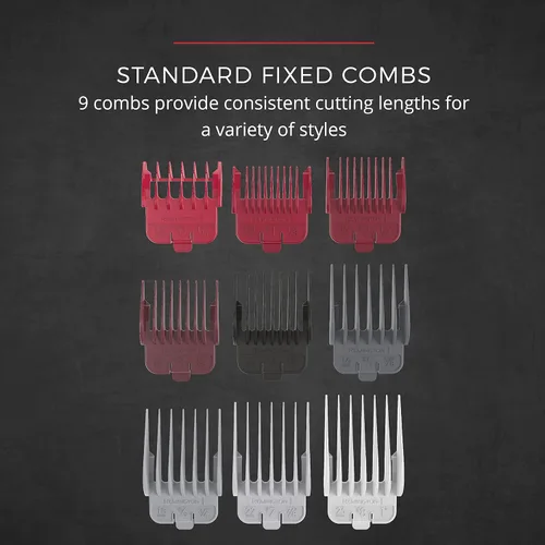 Vista 7 de Remington Easy Fade - Kit de corte de pelo para hombres, peines fijos cónicos y estándar, estuche de viaje incluido, color negro