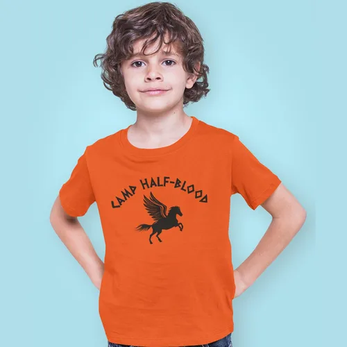 Vista 3 de shop4ever Camiseta Camp Half Blood para jóvenes de Semigod para niños