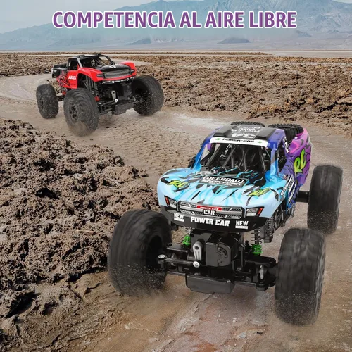 Vista 6 de Camión de control remoto, 1:12 4x4 Offroad Impermeable RC Anfibio Monster Azul