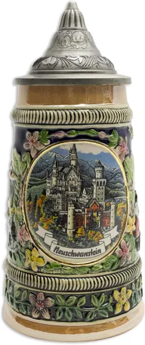 Vista 10 de Descenso de la visualización en Alemania Esencia de Europa Regalos e.h.g. Collectible cerveza de cerámica con tapa de metal