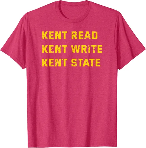 Vista 3 de University Apparel Kent Read, Kent Write, Kent State Camiseta, Azul / Patchwork, S