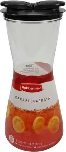 Vista 2 de Rubbermaid (1878491) jarra con tapa a prueba de fugas, 2 cuartos de galón.