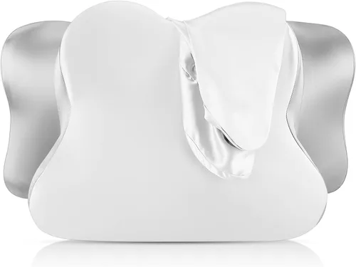 Vista 9 de Hahafelt Funda de Almohada Cervical para el Cuello (Solo Funda de Almohada) Funda de Almohada de Satén con Cremallera Funda de Almohada de Contorno