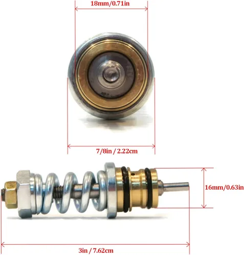 Vista 3 de Pissente Troy Bilt 309515003, 308418003 - Conjunto de válvula de descargador para bomba de lavado a presión Troy Bilt, aleación de acero + cobre