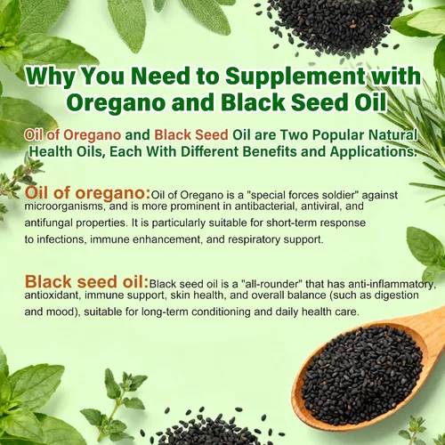 Vista 6 de Aceite de Orégano y Aceite de Semilla Negra Softgels 300