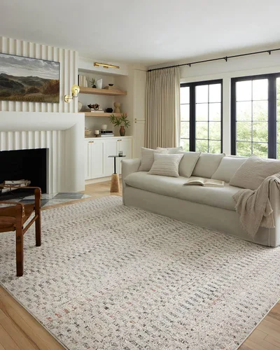 Vista 12 de Loloi Kamala Charcoal/Dove - Alfombra decorativa de 2'-3" x 3'-10