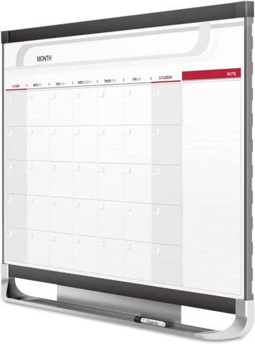 Vista 4 de Quartet Prestige 2. Pizarra magnética de calendario mensual, superficie borrable. 3 x 2