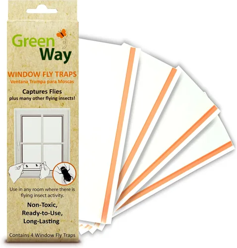 Vista 6 de Greenway - Trampas adhesivas para moscas de ventana, para mosquitos y moscas, control de moscas no tóxico, seguro para niños y mascotas, perfecto