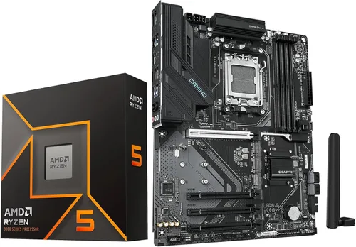 Vista 10 de MICRO CENTER Procesador de CPU AMD Ryzen 7 9700X con placa base GIGABYTE B850 Gaming WIFI6 (ATX, DDR5, 3X M.2, PCIe 5.0, USB-C, WIFI6)