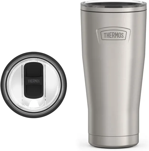Vista 20 de THERMOS ICON SERIES, vaso de acero inoxidable con cierre deslizante, 18 onzas, carmesí