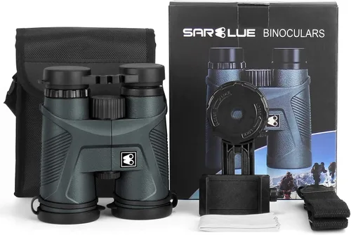 Vista 7 de Sarblue Prismáticos de 10 x 42 para adultos con adaptador de teléfono inteligente, prisma BAK4 y lente FMC, binoculares profesionales HD