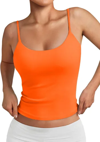 Vista 9 de Trendy Queen Camiseta sin mangas con tirantes delgados ajustables con doble Blanco