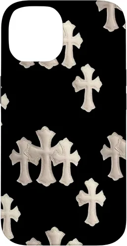 Vista 4 de Funda en blanco y negro con cruces para iPhone 17