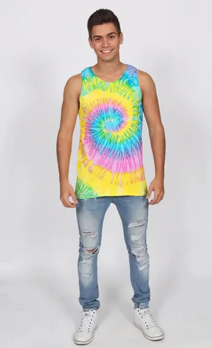 Vista 3 de Comprar Cool Tank Tops 100% Algodón Colorido Tie Dye Tank Top