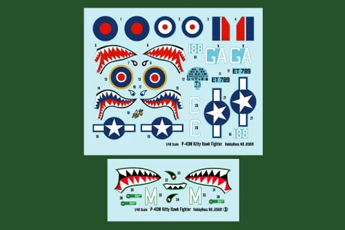 Vista 4 de Hobby Boss Kit de construcción de modelo de avión Kittyhawk P-40M de fácil montaje