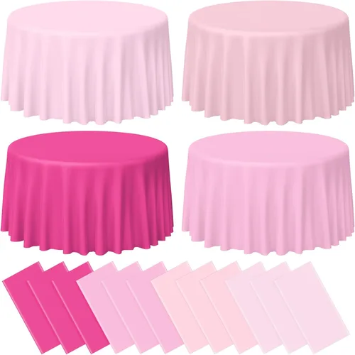 Vista 15 de MASHAN 6Pack de manteles para revelación de género, manteles desechables de plástico rosa y azul, fundas de mesa rectangulares para decoración