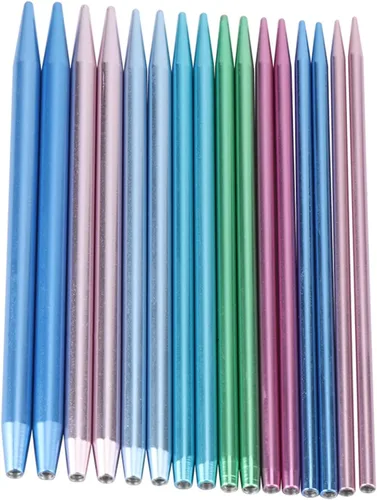 Vista 9 de Juego de 13 pares de agujas de tejer circulares intercambiables, kit de agujas de tejer circulares, juego de agujas de tejer intercambiables, 2