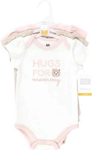 Vista 434 de Hudson Baby baby-girls Cotton Bodysuits 3-pack