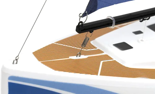 Vista 7 de Voyager 280 2.4GHz RC Motor Powered Velero en azul - 17.5" de alto