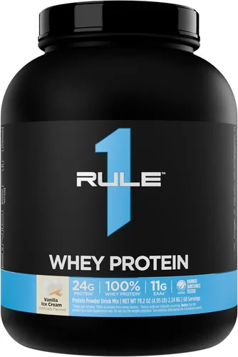 Vista 28 de Rule 1 Proteins Whey Protein Powder, Salted Carmel, 27 Servings