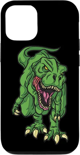 Vista 26 de iPhone 16 Green Dinosaur Illustration For Kids Cartoon Dino Case