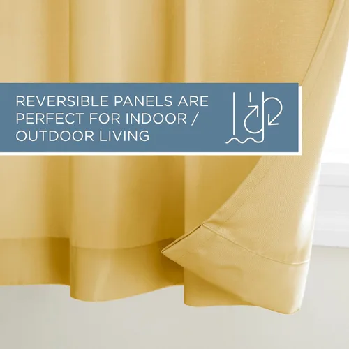 Vista 172 de TOWN & COUNTRY BASICS Cabana Cortinas Sólidas de Peso Pesado para Interiores y Exteriores, Opacidad de Filtrado de Luz con Parte Superior de Ojales