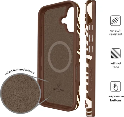 Vista 1296 de VELVET CAVIAR Funda para iPhone 15, compatible con MagSafe, probada contra caídas de 10 pies, fundas protectoras de diseño, leopardo color rosa